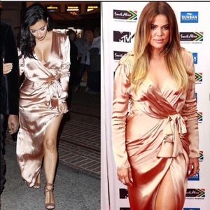 SEXY Light pink satin dress